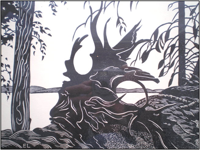 Lindner Northern Shores Linocut Unframed